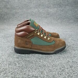 Timberland Hiking Boots Boys Size 6.5 Brown Green Leather Outdoor